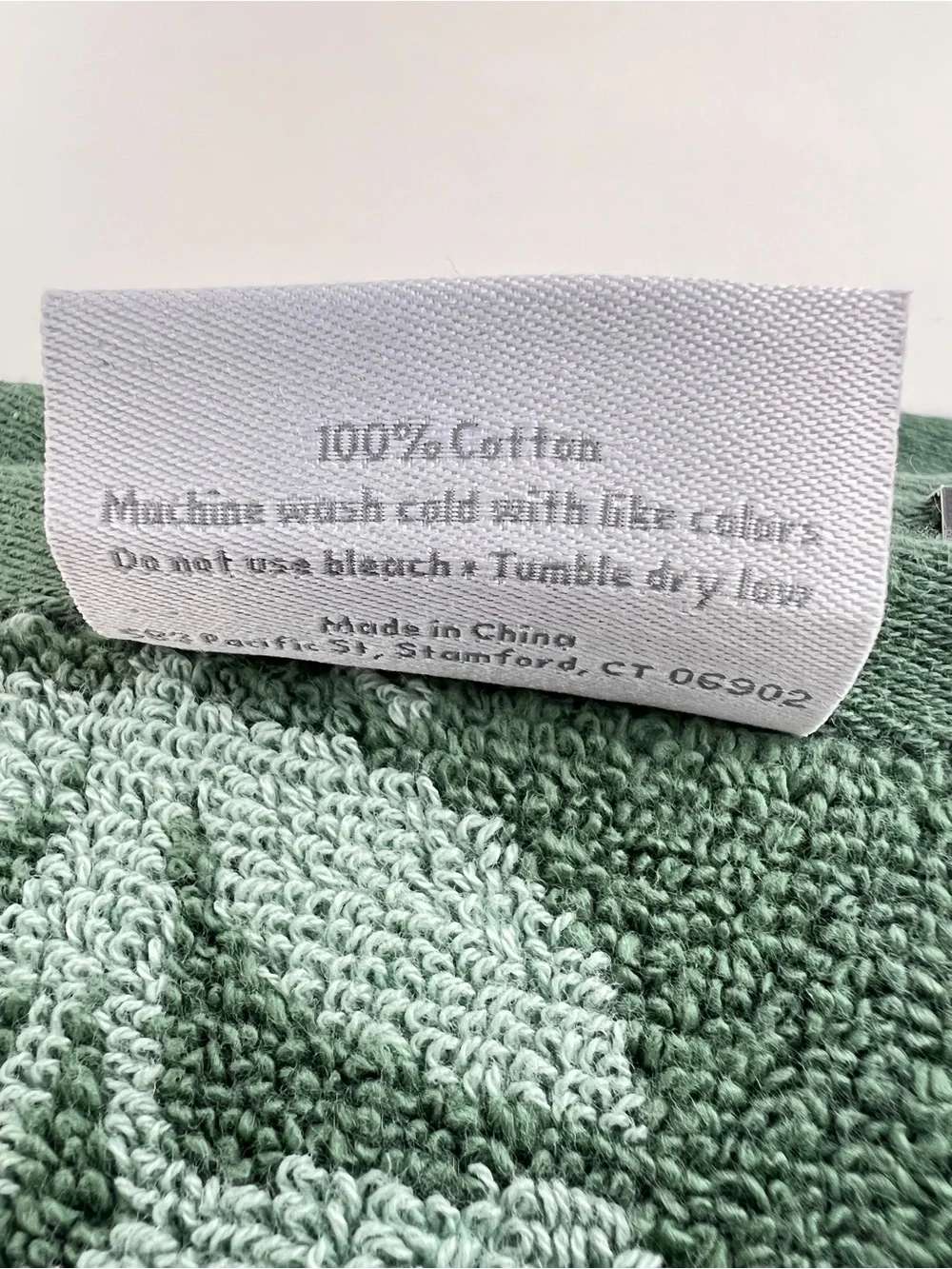 Caro Home Bath Towels Green Floral Embroidered Ultra Soft Cotton 2 Pc NEW